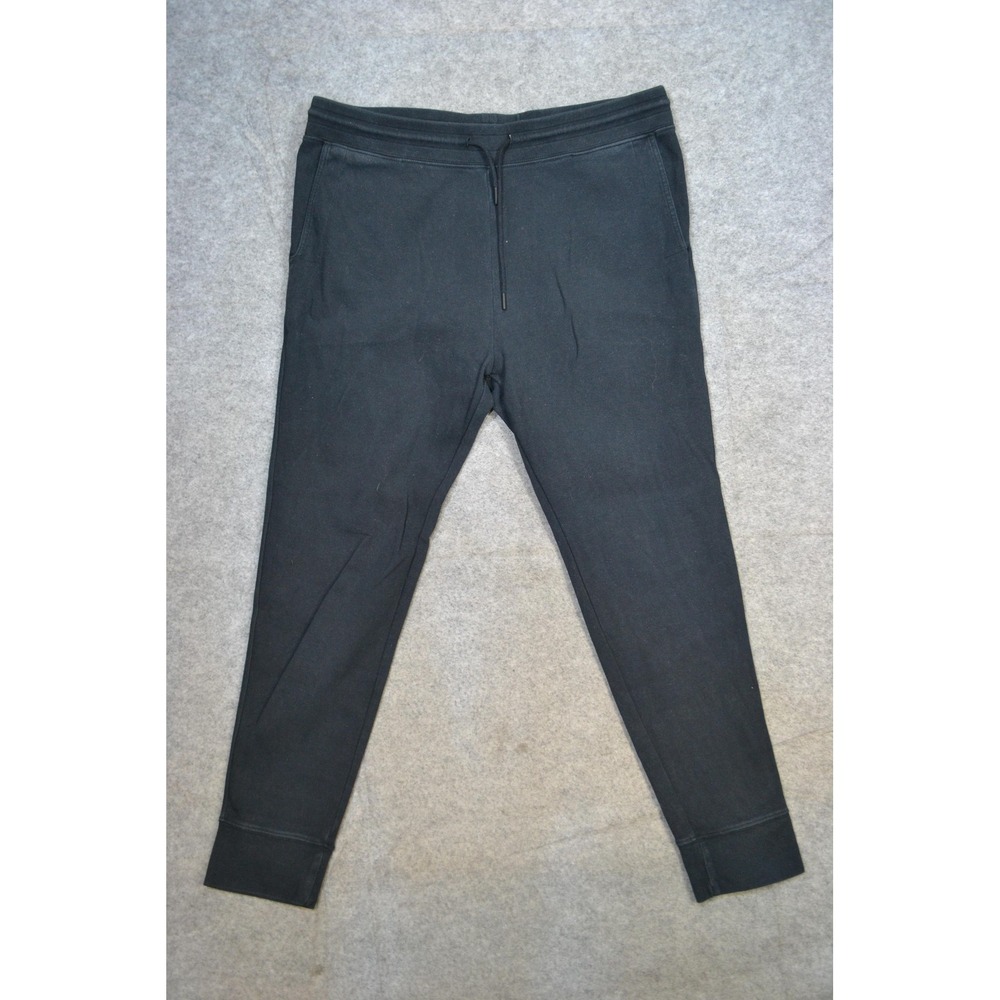 American Giant Jogger Pants Mens XL Black Fleece Sweatpants Cotton Made USA